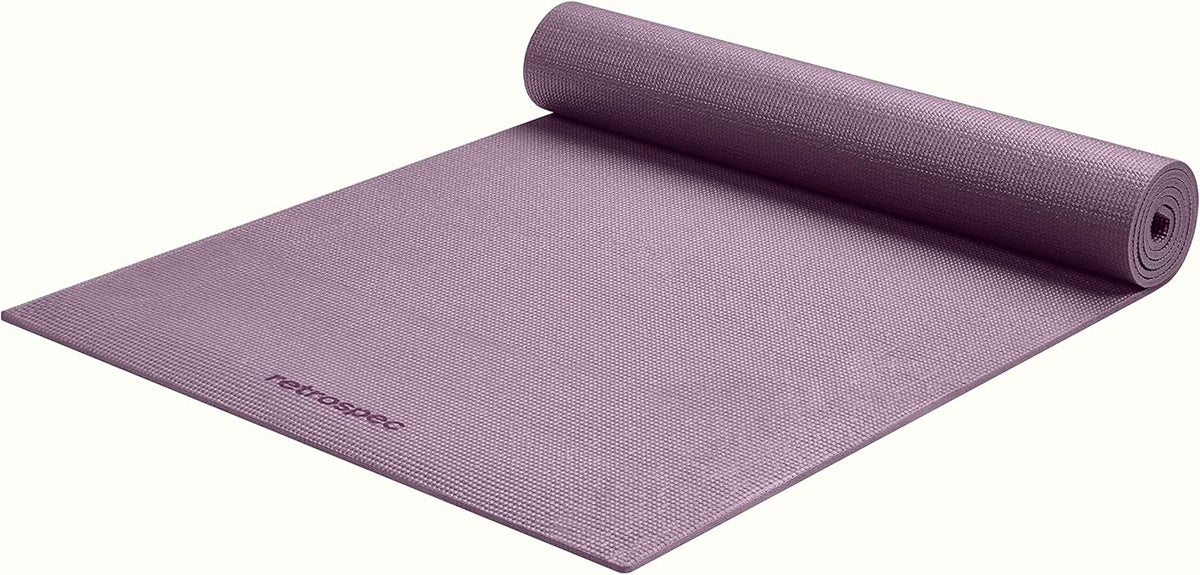 Pismo Yoga Mat w/Nylon Strap for Men & Women - Non Slip Exercise Mat for Yoga, Pilates, Stretching, Floor & Fitness Workouts, .5mm Thick, Easy to Clean