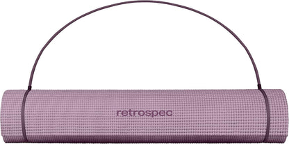 Pismo Yoga Mat w/Nylon Strap for Men & Women - Non Slip Exercise Mat for Yoga, Pilates, Stretching, Floor & Fitness Workouts, .5mm Thick, Easy to Clean