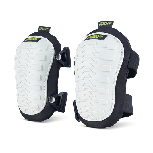 AWP Adult Knee Pads, 1 Pair, Non-Marring Cap, Black and White