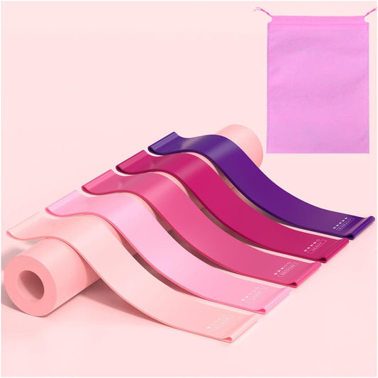 Resistance Bands for Working Out, Elastic Exercice Loop Bands for Physical Therapy, Yoga Starter Set of Stretch Bands for Booty Legs, Pilates Flexbands