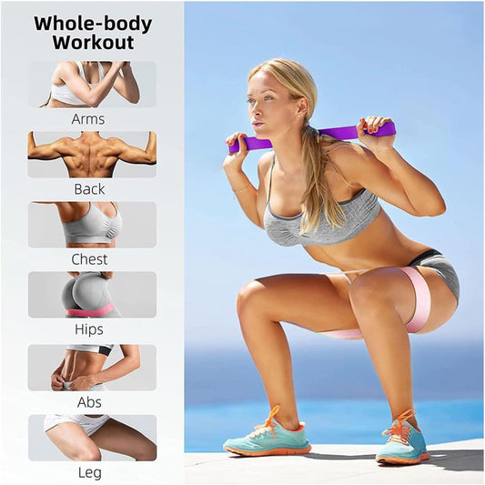 Resistance Bands for Working Out, Elastic Exercice Loop Bands for Physical Therapy, Yoga Starter Set of Stretch Bands for Booty Legs, Pilates Flexbands