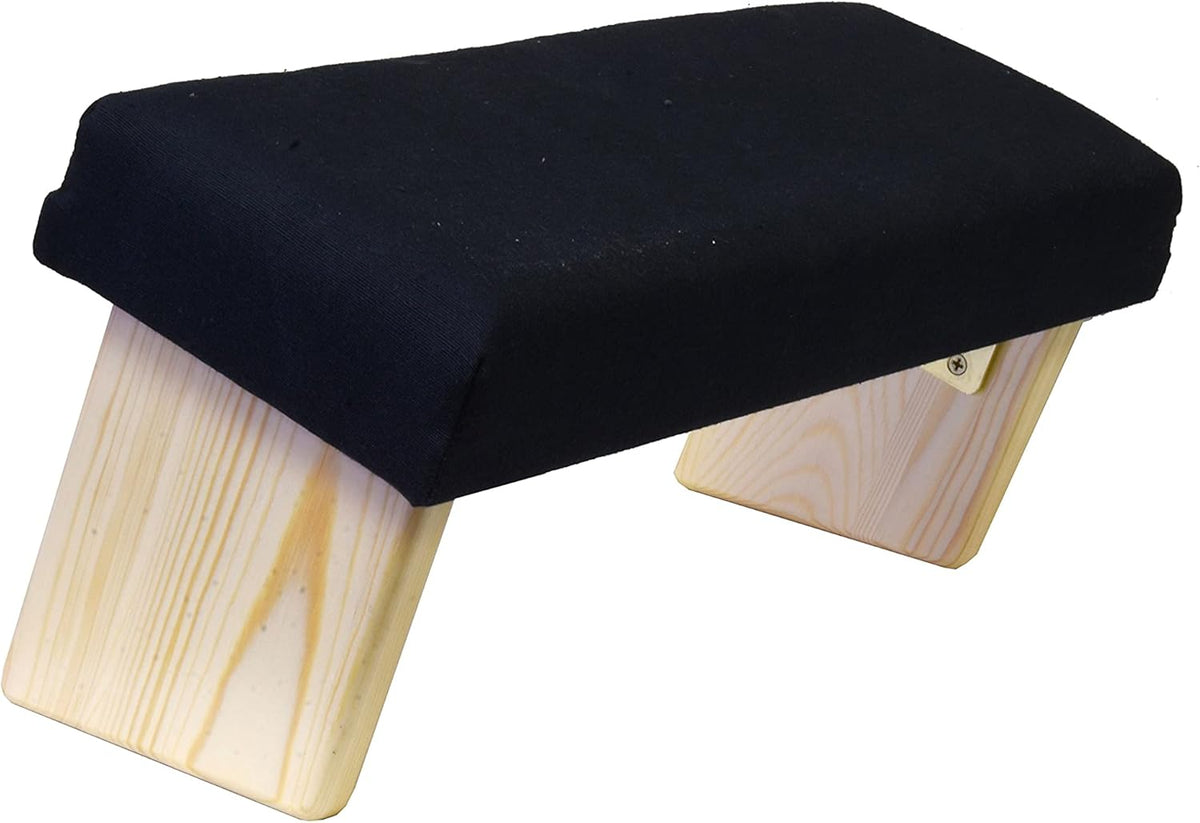 Mudra Crafts Maroon Foldable Meditation Chair - Yoga Zen Meditation Bench Kneeling Stool - Wooden Meditation Stool with Cushion - Prayer Kneeler Seiza Meditation Seat
