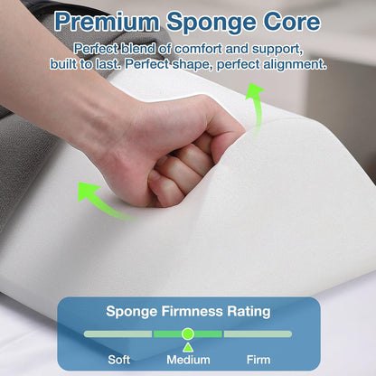 Knee Wedge Pillow for Legs, Under Knee Elevated Pillow for Sleeping on Back