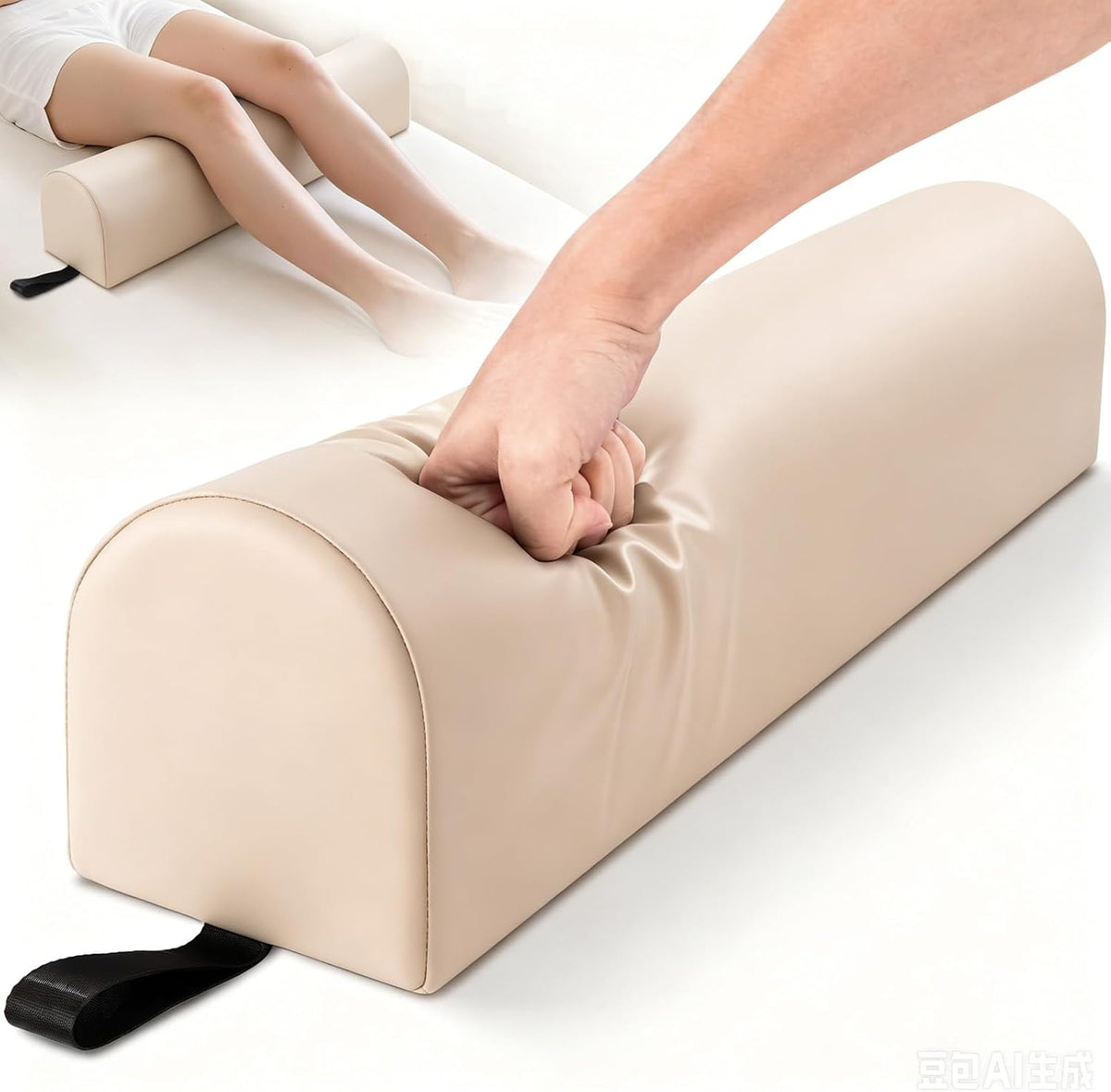 Knee Wedge Pillow for Legs, Under Knee Elevated Pillow for Sleeping on Back