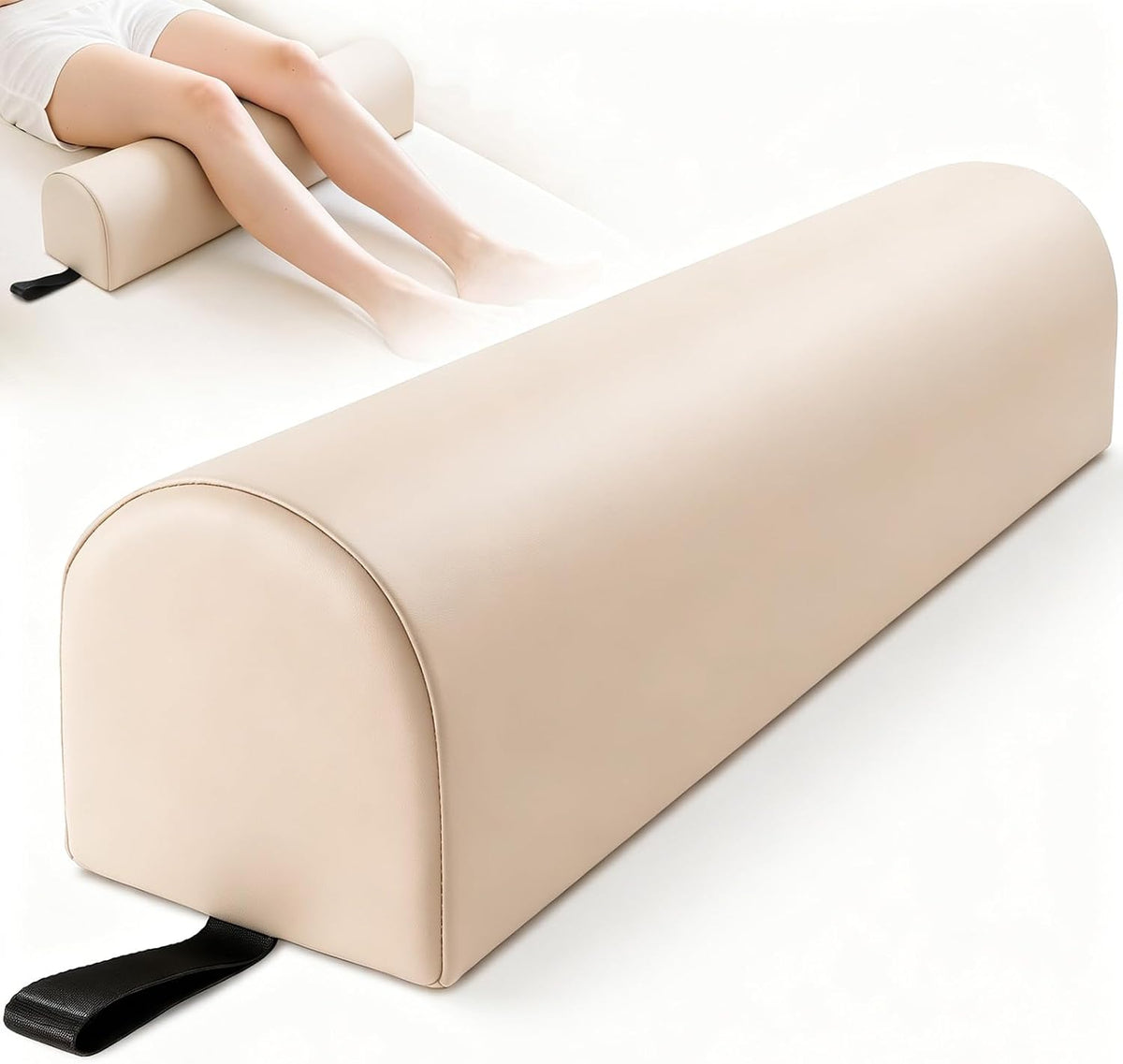 Knee Wedge Pillow for Legs, Under Knee Elevated Pillow for Sleeping on Back