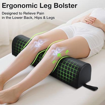 Knee Wedge Pillow for Legs, Under Knee Elevated Pillow for Sleeping on Back
