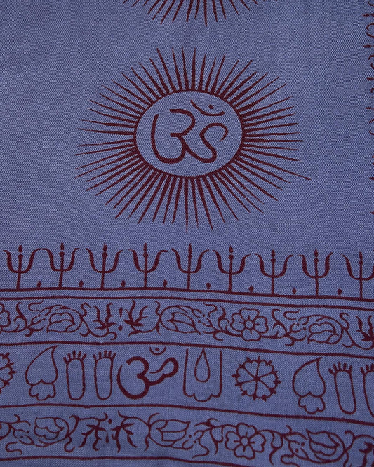 Yoga Scarf Meditation Shawl Large Wrap Hindu Prayer Stole OM print
