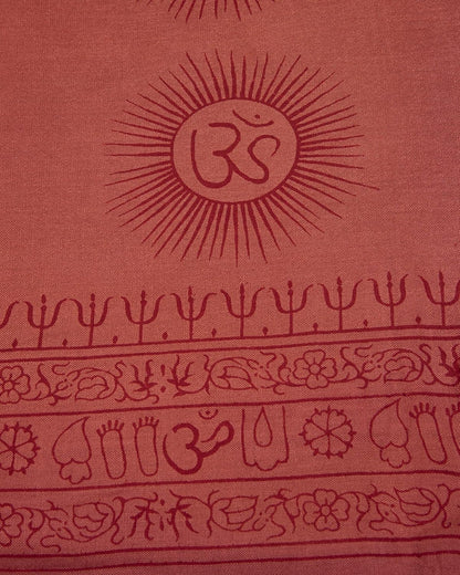 Yoga Scarf Meditation Shawl Large Wrap Hindu Prayer Stole OM print