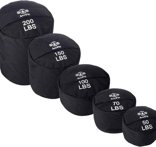 Acefit Training Sandbag for Working Out| Heavy Duty Workout Sandbags| Weights Sand Bags for Training, Exercise| Military Conditioning, Fitness, Cross-Training & Strength Training