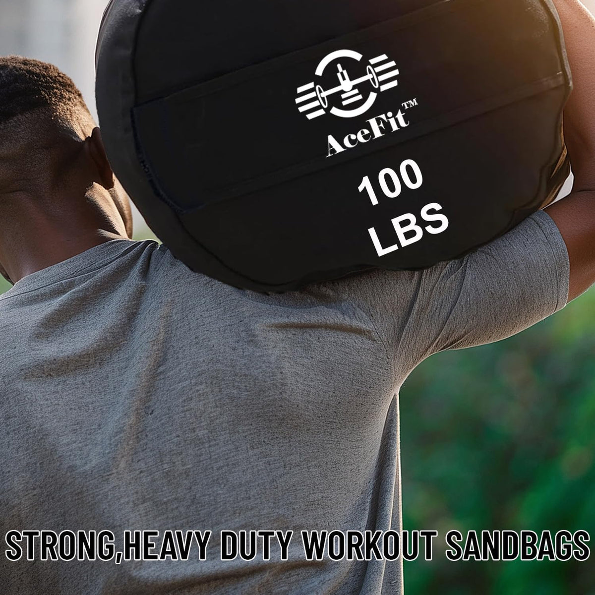 Acefit Training Sandbag for Working Out| Heavy Duty Workout Sandbags| Weights Sand Bags for Training, Exercise| Military Conditioning, Fitness, Cross-Training & Strength Training