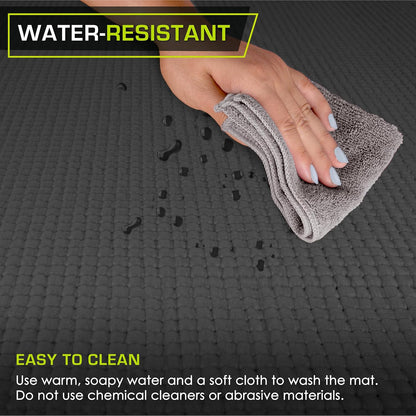 Classic Yoga Mat 1/8” (3mm) Thick, Extra Long 72-Inch Lightweight Fitness Mat with Non-Slip Grip for Yoga, Pilates, Exercise