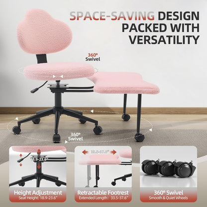 Ergonomic Cross Legged Chair, 360° Swivel Meditation Chair with Wheels, Height Adjustable Seat for Meditation, ADHD & Yoga, PU Leather Yoga Stool for Home Office, Black