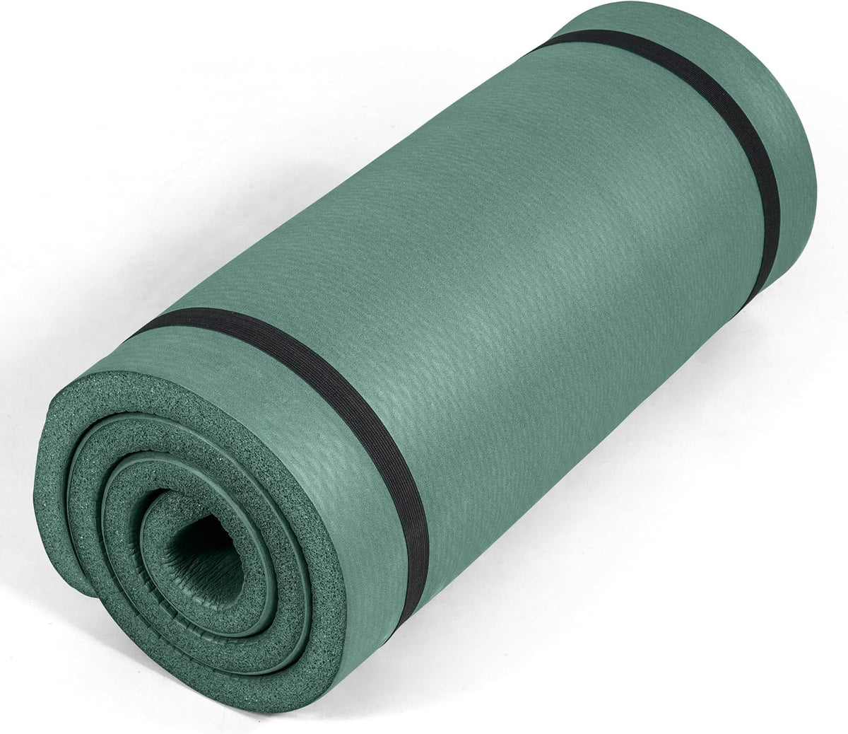 1" Extra Thick Yoga Mat, Exercise & Pilates Mat with Strap