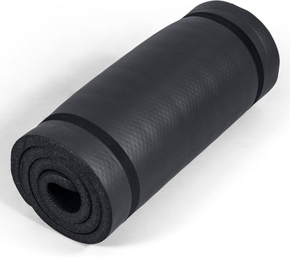 1" Extra Thick Yoga Mat, Exercise & Pilates Mat with Strap