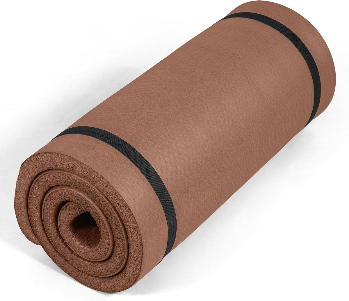 1" Extra Thick Yoga Mat, Exercise & Pilates Mat with Strap