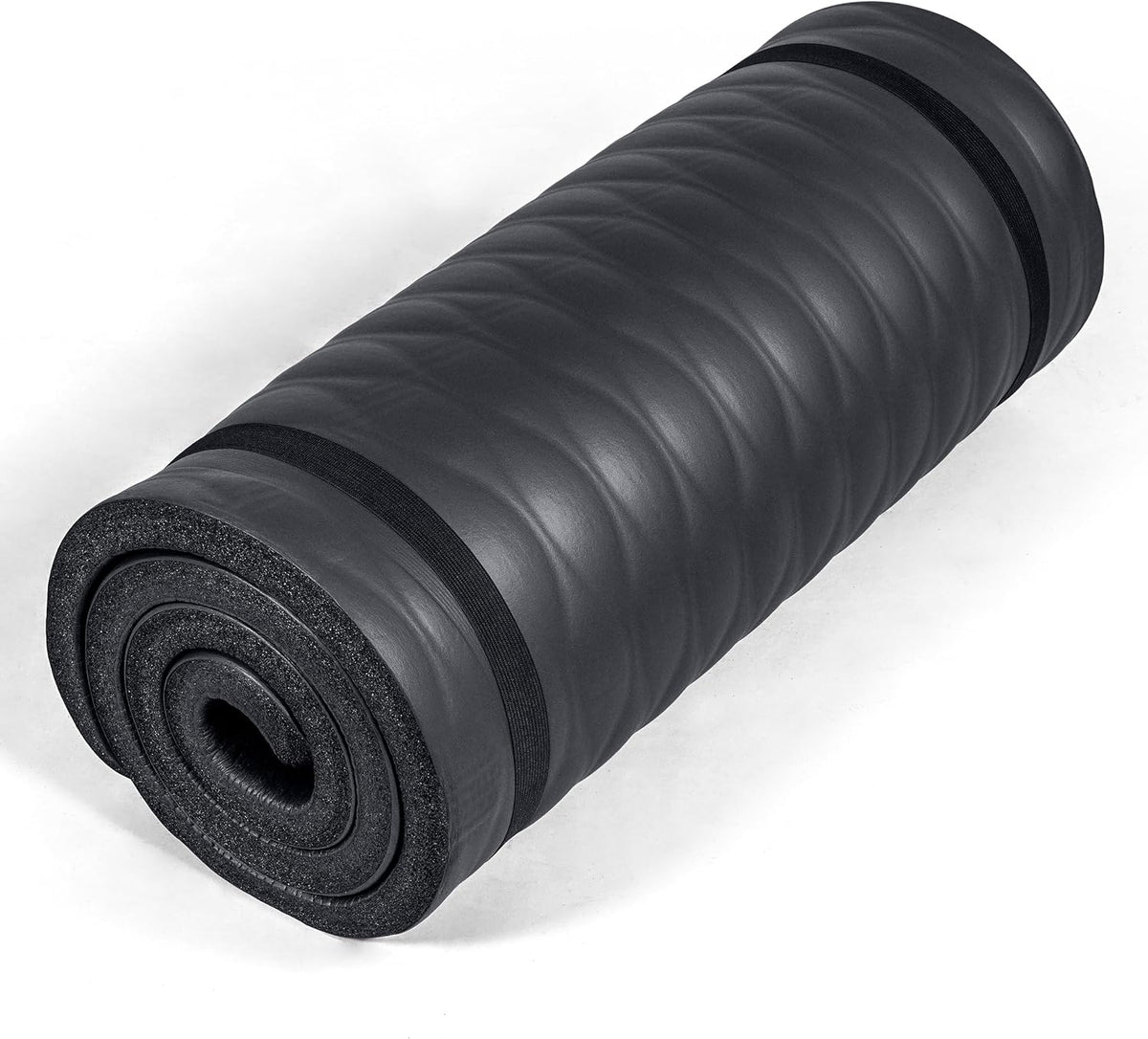 1" Extra Thick Yoga Mat, Exercise & Pilates Mat with Strap