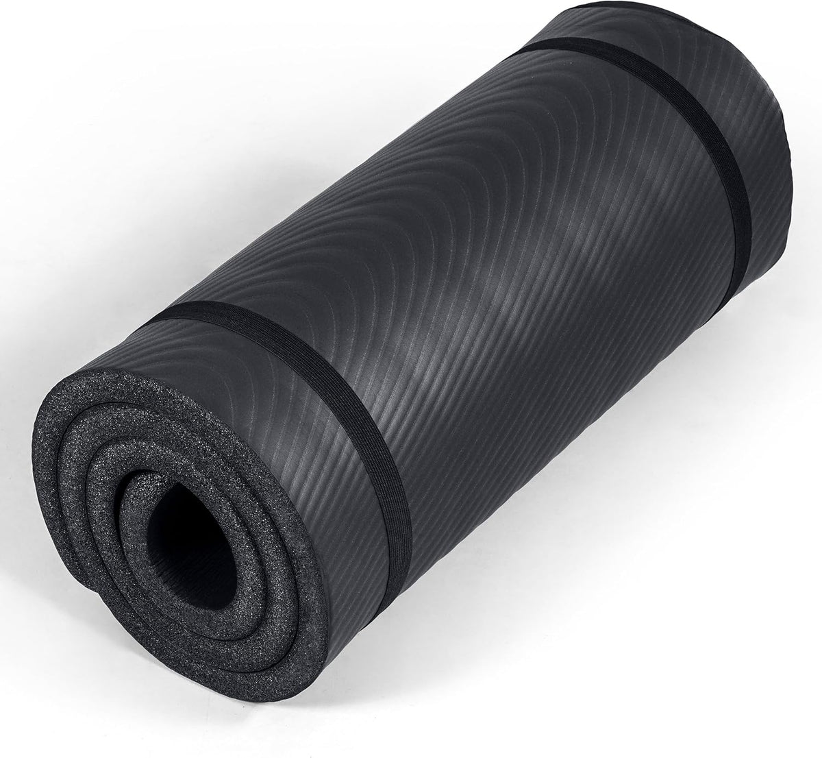 1" Extra Thick Yoga Mat, Exercise & Pilates Mat with Strap