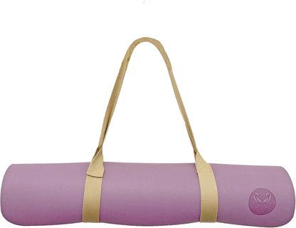 Premium PU Yoga Mat, 4.5mm Non Slip Natural Rubber Exercise Mat with Strap for Yoga, Pilates, Stretching & Fitness