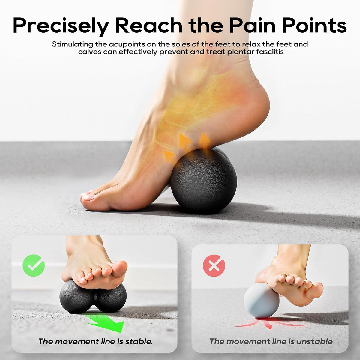 Peanut Massage Ball for Myofascial Release & Plantar Fasciitis Pain Relief