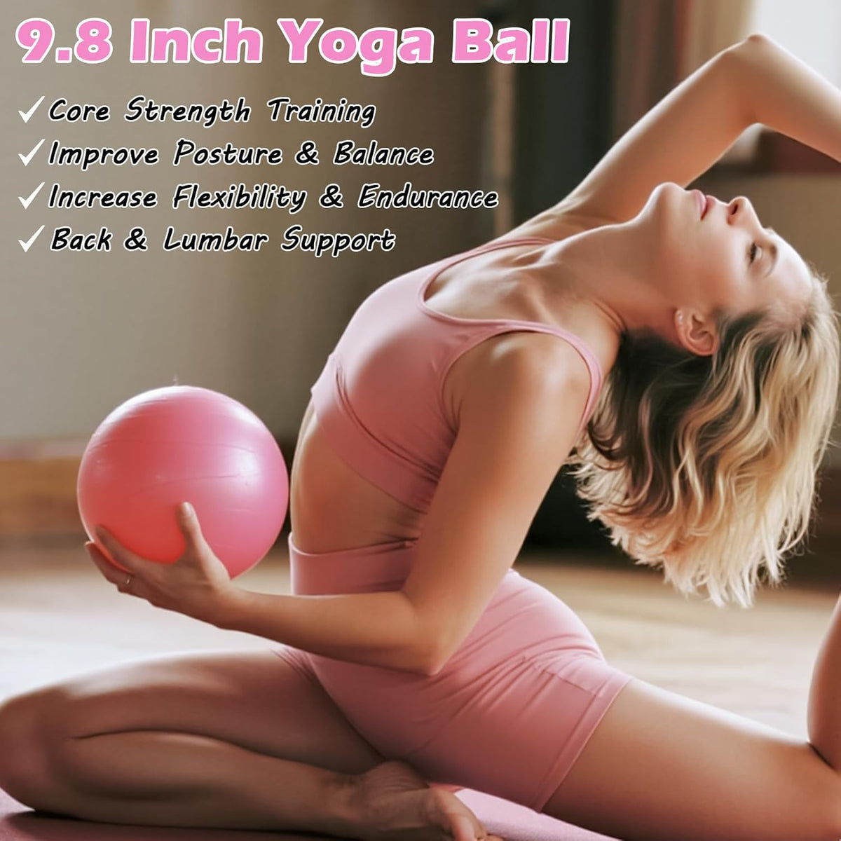 Pilates Kit for Women, Home Workout Set with Ring,Ball,Bands Ankle Weights