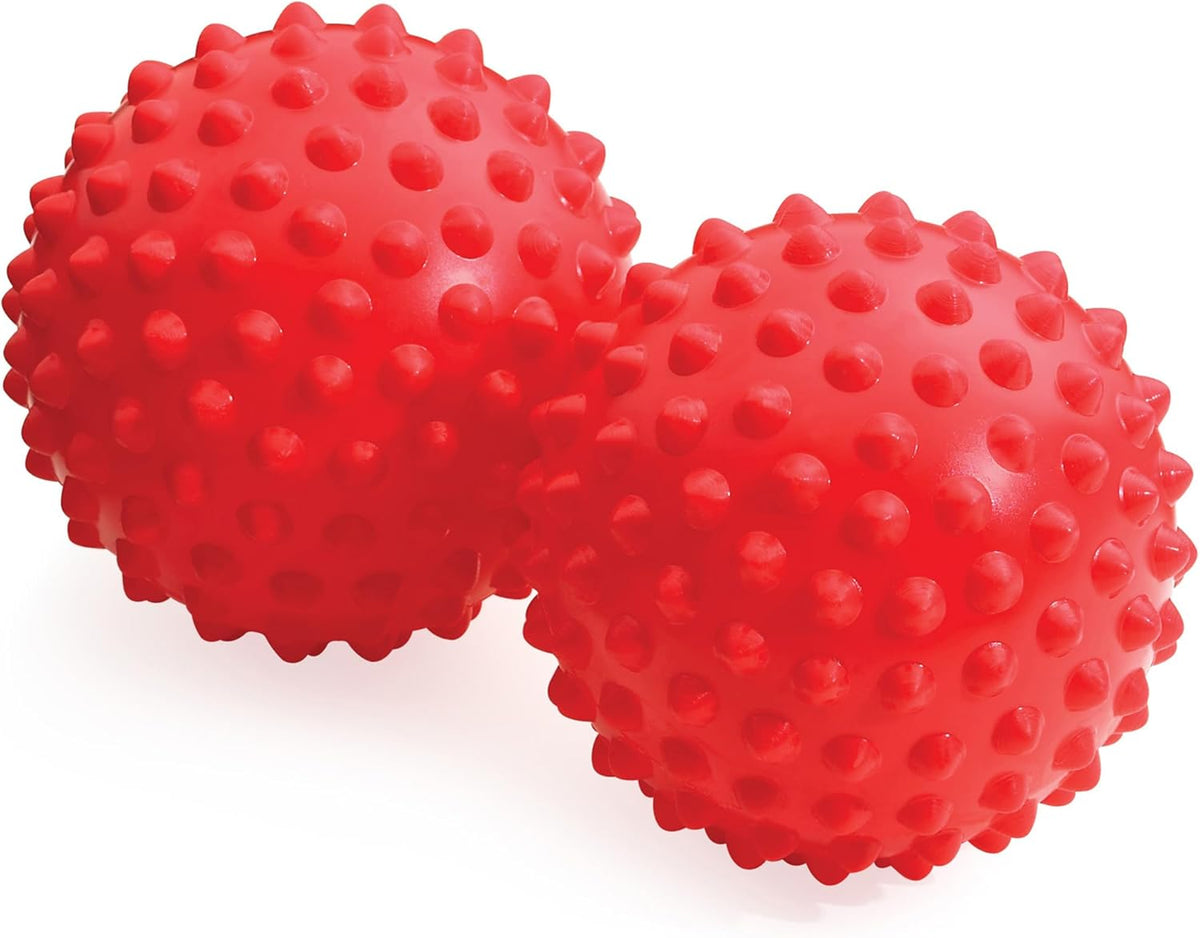 Franklin Method Easy Grip Ball Set – Soft, Bumpy Surface, Red, 4" Pair
