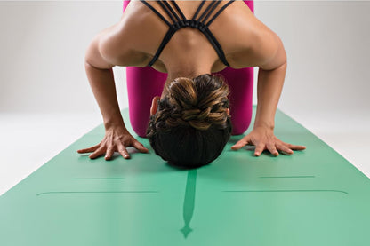 Evolve Yoga Mat - Patented Alignment Design, Advanced Non-Slip Grip | Eco-friendly, Non-Toxic, Sweat-Resistant, long, wide, 4.2mm thick mat for comfort, recommended for Hot Yoga, Free Yoga Bag