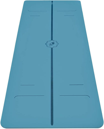 Evolve Yoga Mat - Patented Alignment Design, Advanced Non-Slip Grip | Eco-friendly, Non-Toxic, Sweat-Resistant, long, wide, 4.2mm thick mat for comfort, recommended for Hot Yoga, Free Yoga Bag