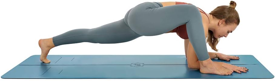 Evolve Yoga Mat - Patented Alignment Design, Advanced Non-Slip Grip | Eco-friendly, Non-Toxic, Sweat-Resistant, long, wide, 4.2mm thick mat for comfort, recommended for Hot Yoga, Free Yoga Bag