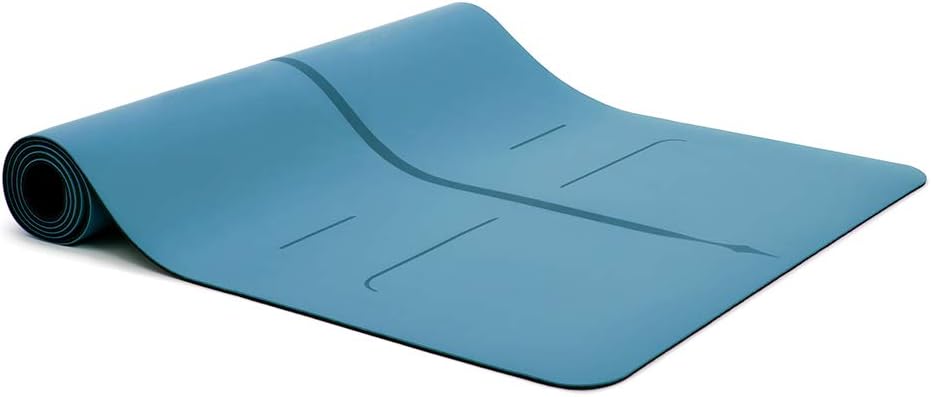Evolve Yoga Mat - Patented Alignment Design, Advanced Non-Slip Grip | Eco-friendly, Non-Toxic, Sweat-Resistant, long, wide, 4.2mm thick mat for comfort, recommended for Hot Yoga, Free Yoga Bag