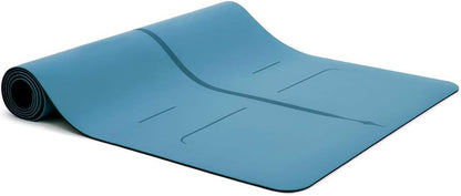 Evolve Yoga Mat - Patented Alignment Design, Advanced Non-Slip Grip | Eco-friendly, Non-Toxic, Sweat-Resistant, long, wide, 4.2mm thick mat for comfort, recommended for Hot Yoga, Free Yoga Bag