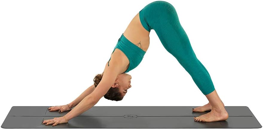 Evolve Yoga Mat - Patented Alignment Design, Advanced Non-Slip Grip | Eco-friendly, Non-Toxic, Sweat-Resistant, long, wide, 4.2mm thick mat for comfort, recommended for Hot Yoga, Free Yoga Bag