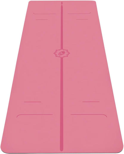 Evolve Yoga Mat - Patented Alignment Design, Advanced Non-Slip Grip | Eco-friendly, Non-Toxic, Sweat-Resistant, long, wide, 4.2mm thick mat for comfort, recommended for Hot Yoga, Free Yoga Bag