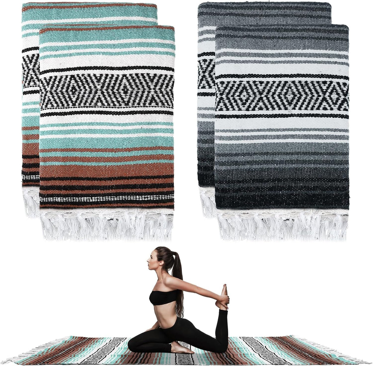 Large Mexican Yoga Blanket