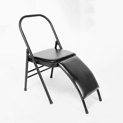 Pilates Yoga Chair, Yoga Auxiliary Chair with Lumbar Back Support, for Balance Handstand Training, Foldable Portable Yoga Chair, Iyengar Yoga Chair