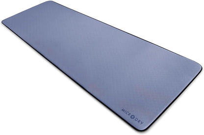 Deluxe Fitness Exercise Yoga Mat for Home & Gym, Extra Thick for High Impact Training, Multi Layered Skid Resistant Surface, Odor Neutralizing with Carrying Strap
