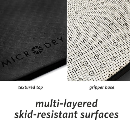 Deluxe Fitness Exercise Yoga Mat for Home & Gym, Extra Thick for High Impact Training, Multi Layered Skid Resistant Surface, Odor Neutralizing with Carrying Strap