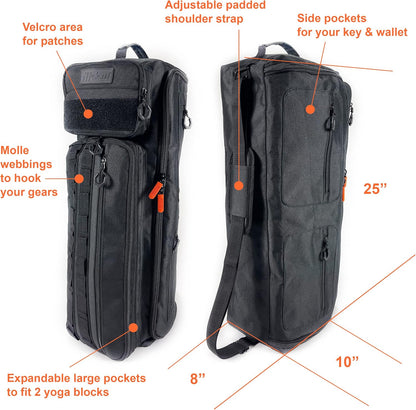 Yoga Mat Bag for Women & Men, Large Yoga Gym Duffle with Mat Holder
