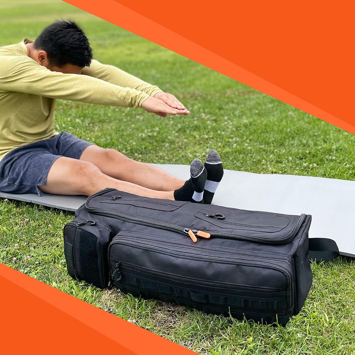 Yoga Mat Bag for Women & Men, Large Yoga Gym Duffle with Mat Holder