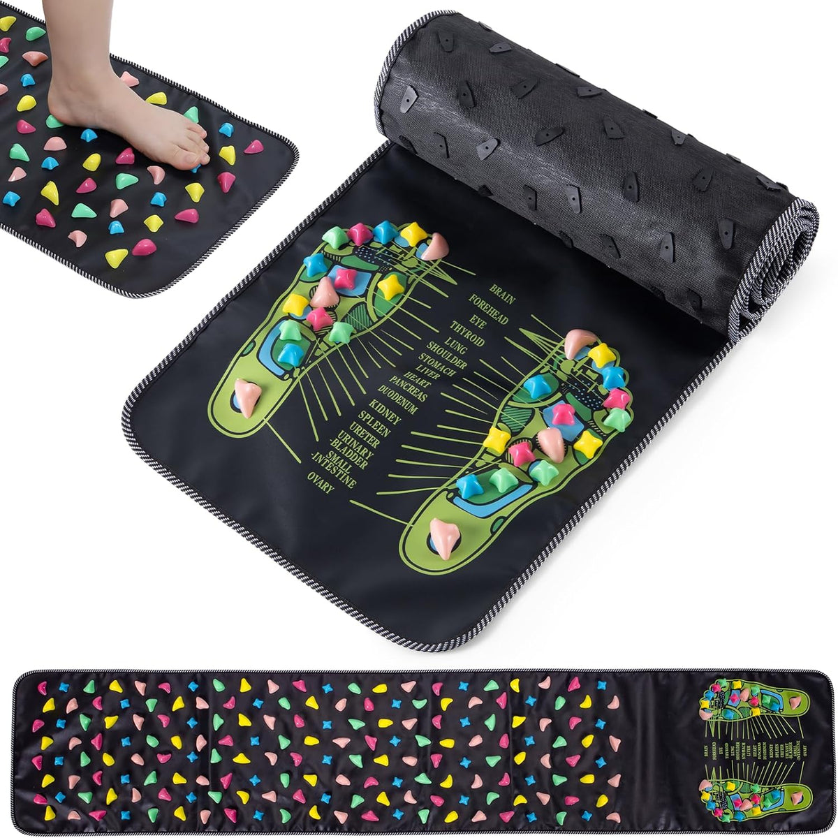 Foot Massage Mat, Reflexology Acupressure Mat Relieve Foot Fatigue