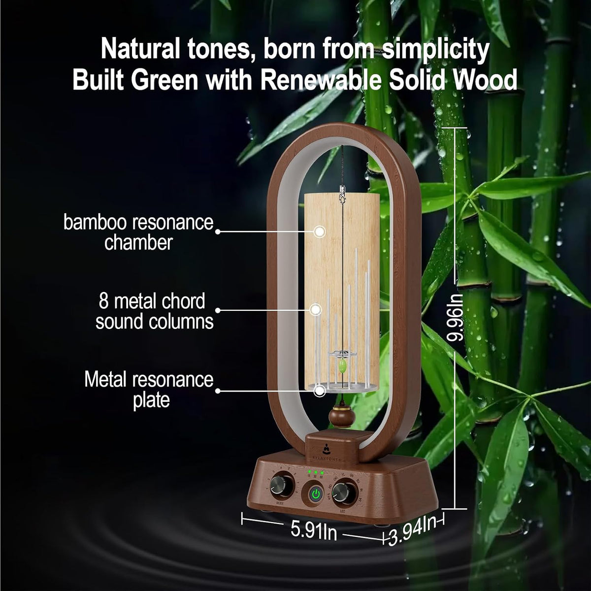 Automatic Bamboo Wind Chimes Sound Healing Instrument Electronic Wind Chime