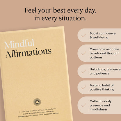 Mindful Affirmation Cards for Health and Wellbeing