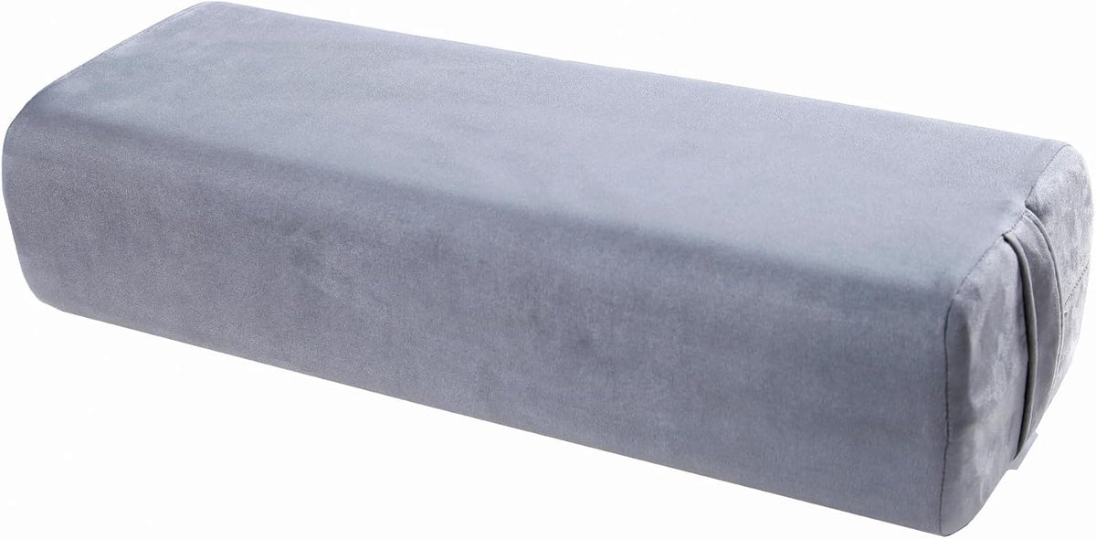 Yoga Bolster Pillow for Meditation and Support - Rectangular Yoga Cushion Foam Wedges Washable Suede Pillowcase for Men and Women with Carry Handles.…