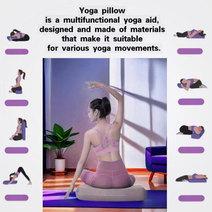 Yoga Bolster Pillow for Meditation and Support - Rectangular Yoga Cushion Foam Wedges Washable Suede Pillowcase for Men and Women with Carry Handles.…
