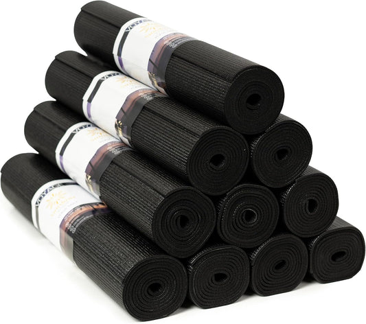 Voyage 5mm Studio Yoga Mats, 10 Pack, 72x24in