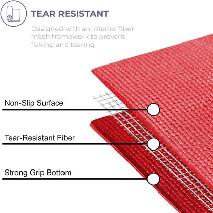 Voyage 5mm Studio Yoga Mats, 10 Pack, 72x24in