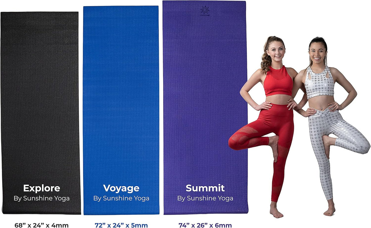 Voyage 5mm Studio Yoga Mats, 10 Pack, 72x24in