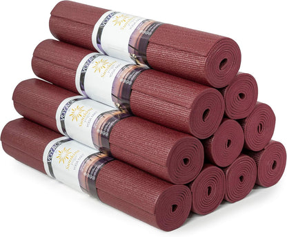 Voyage 5mm Studio Yoga Mats, 10 Pack, 72x24in