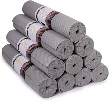 Voyage 5mm Studio Yoga Mats, 10 Pack, 72x24in
