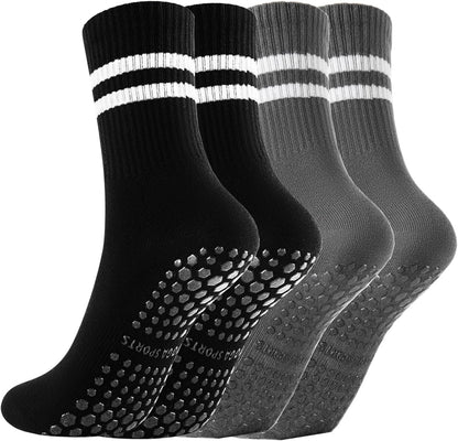 Non Slip Yoga Grip Pilates Socks for Women and Men Anti Slipper Grippy Socks for Ballet, Hospital, Dance
