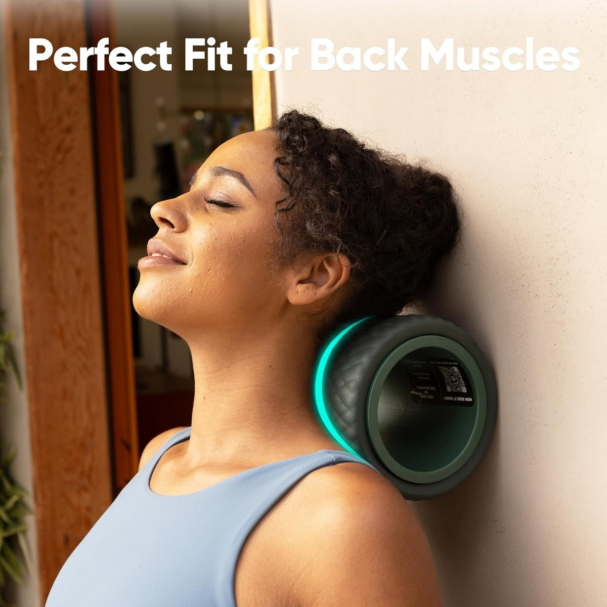 Back Roller - Deep Tissue Massage Wheel, Yoga Wheel & Back Stretcher for Pain Relief (6'')